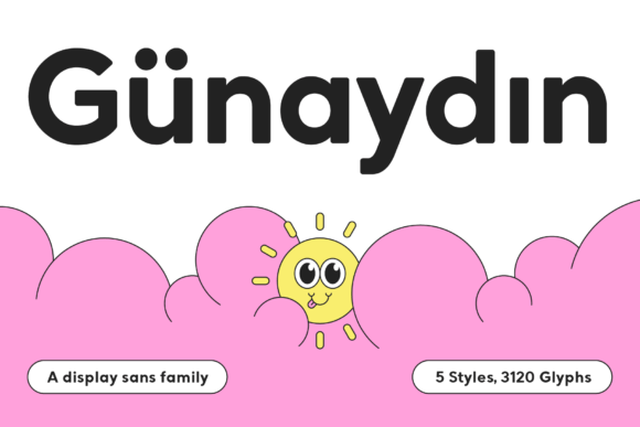 Gunaydin: A Modern Display Font for Creative Makers