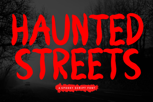 Halloween Branding with Haunted Streets Display Font