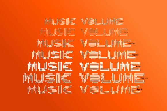 Music Volume Font for Dynamic Branding and Creative Projects