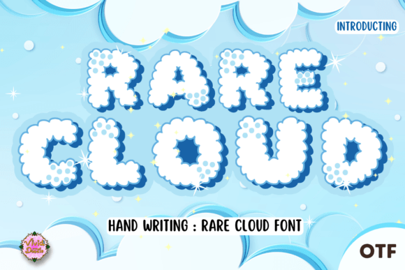 Rare Cloud Font for Festive Handmade Creations