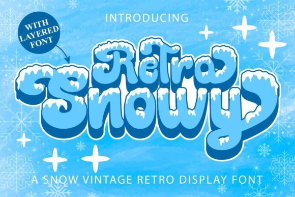 Retro Snowy: A Bold Display Typeface for Winter Crafts