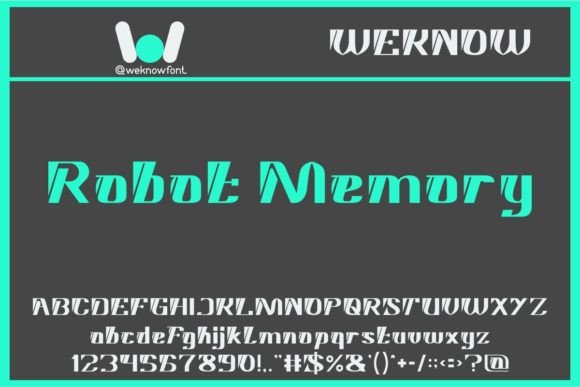 Robot Memory Font for Creative and Commercial Design Projects