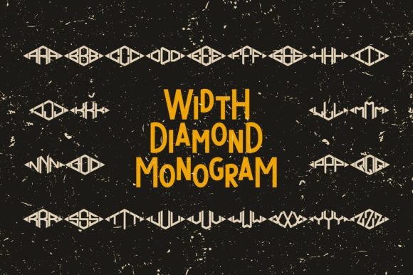 Width Diamond Monogram for Elegant Editorial Design